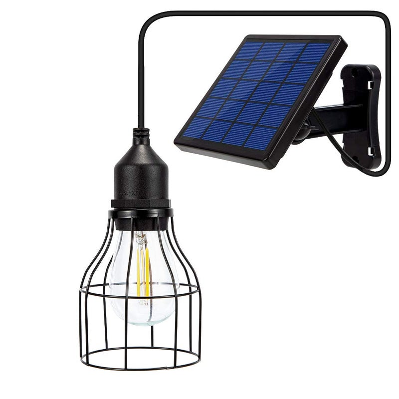 Ousam Led أضواء شمسية LED أوصام خارجية من الغسق حتى الفجر مع كابل تمديد بطول 9.8 قدم مصباح معلق يعمل بالطاقة الشمسية مقاوم للماء للاستخدام الداخلي، حظيرة الدجاج، الشرفة، الجازبو (أبيض دافئ) - Image 1
